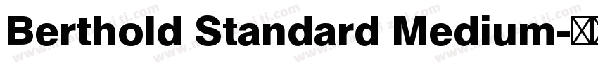 Berthold Standard Medium字体转换